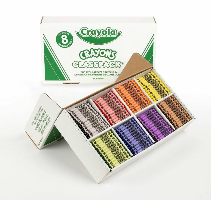 Art |   Classpack Regular Crayons W/ Box – 800 Count