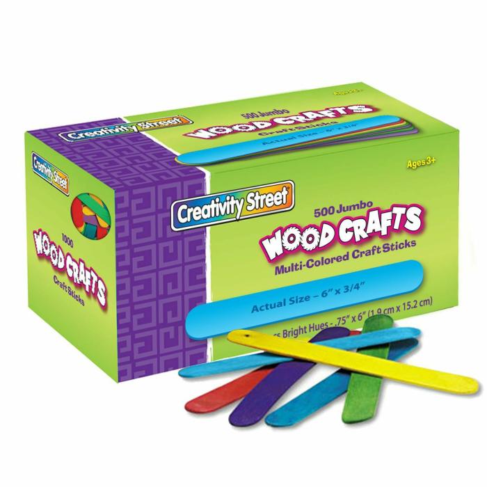 Art |   Colored Jumbo Wood Craft Sticks