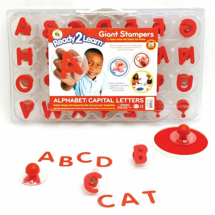 Art |   Knobbed Alphabet Stampers – Uppercase