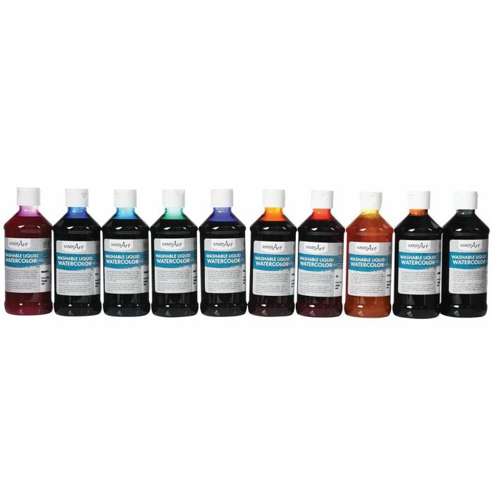 Art |   Liquid Water Color Paint Set Of 10 Colors