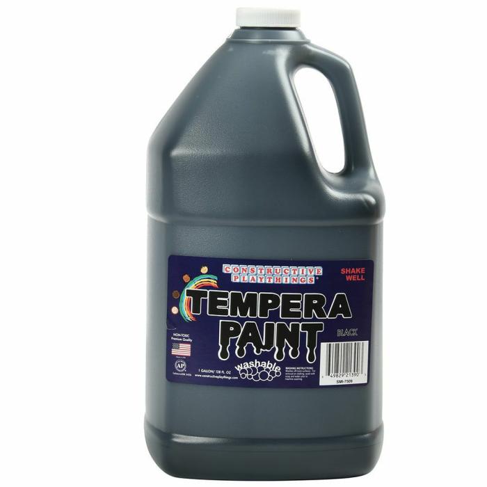 Art |   Washable Black Tempera Paint – Gallon