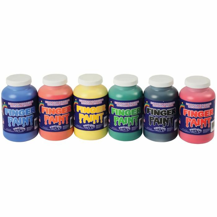 Art |   Washable Finger Paints – Set Of 6 Pints