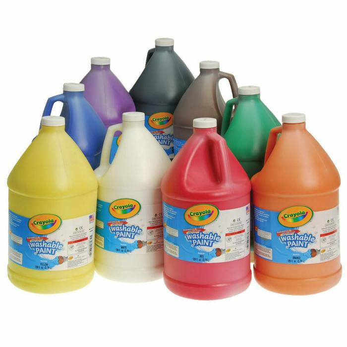 Art |   Washable Tempera Paint – Set Of 9 Gallons