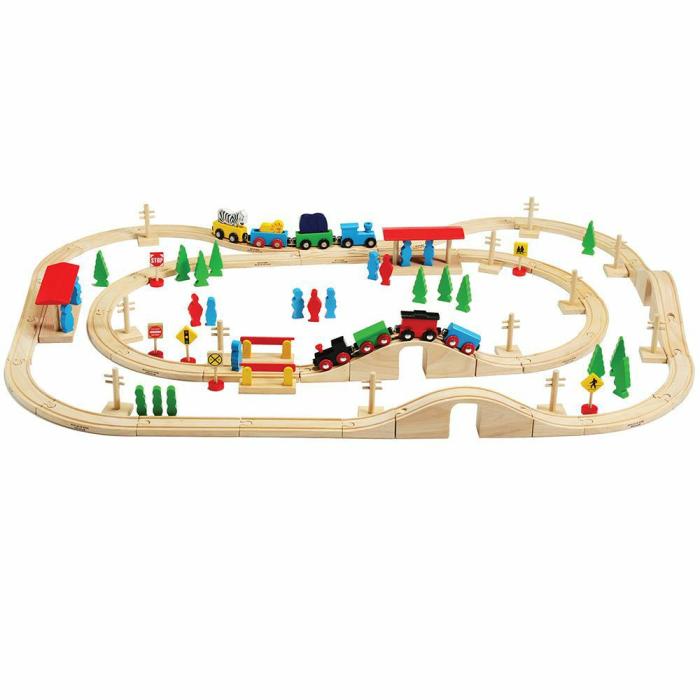 Blocks |   Magnetic Wood Train Set