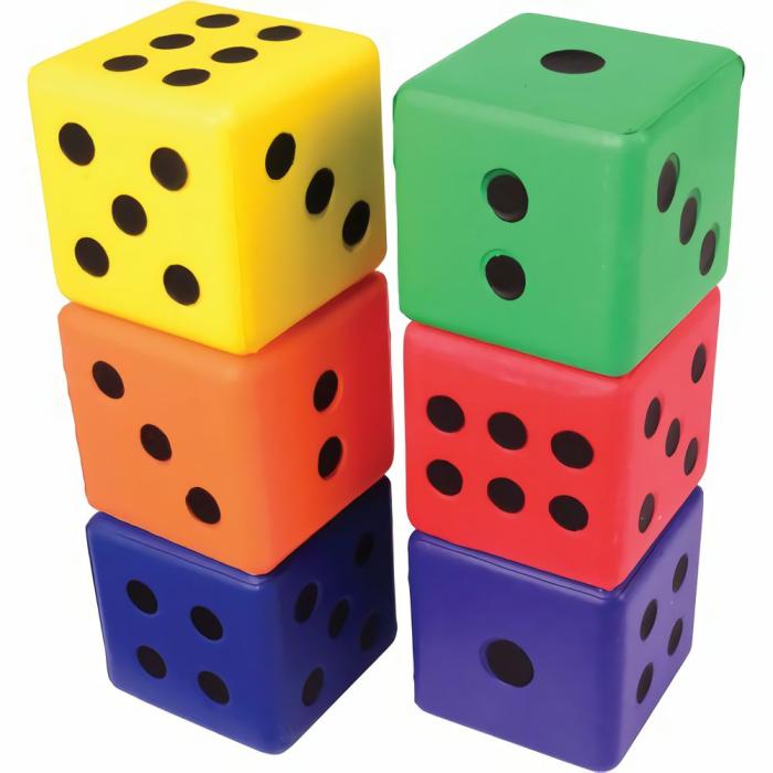 Counting And Number Recognition |   Poly-Foam Colored Dice