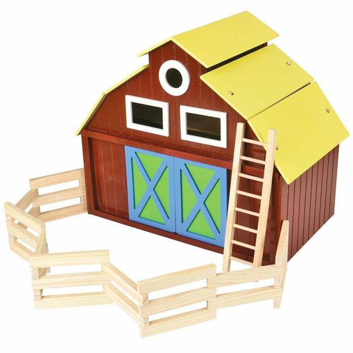 Dollhouses And Play Sets |   Big Wooden Barn Playset