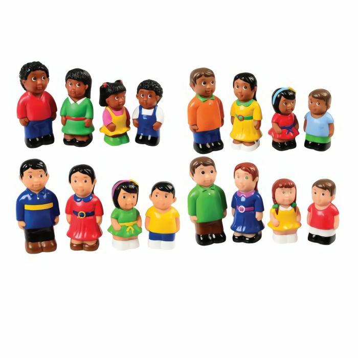 Dolls And Accessories |   Easy Grip Figures / Set Of 4 Families