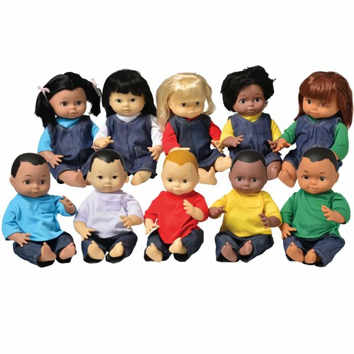 Dolls And Accessories |   Set Of Ten Ethnic Dolls