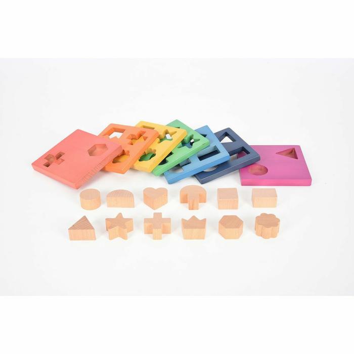 Dramatic Play |   Rainbow Wooden Shape Stacker