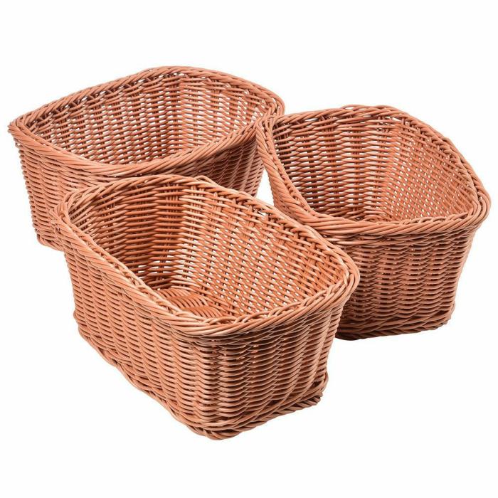 Dramatic Play |   Rectangle Plastic Woven Baskets