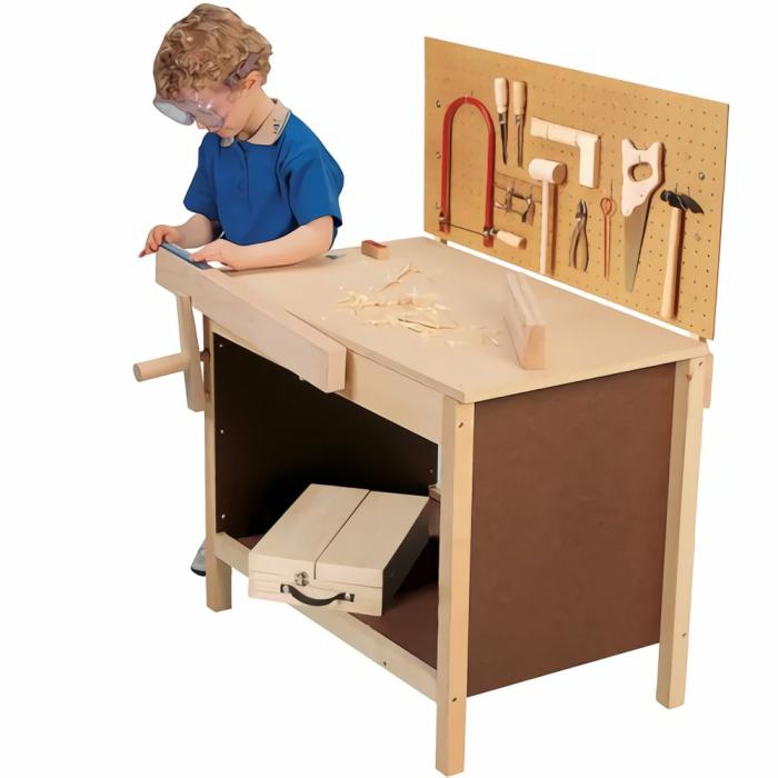 Dress-Up And Role-Play |   Little Carpenter Kids Wooden Work Bench