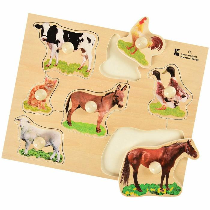 Fine Motor |   Farm Animals Knob Puzzle