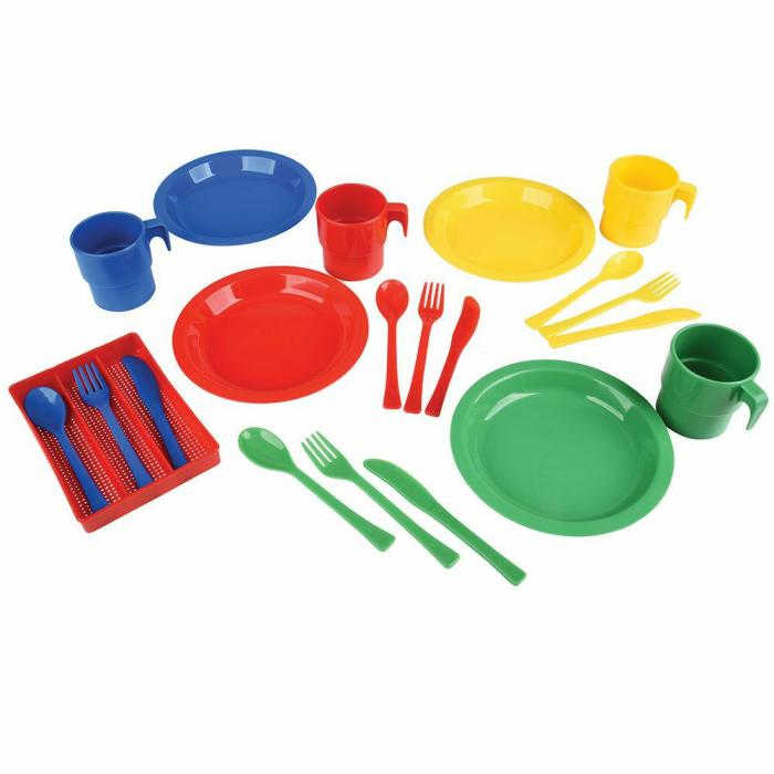 Kitchen And Home Play |   Indestructible Play Dishes – Service For 4