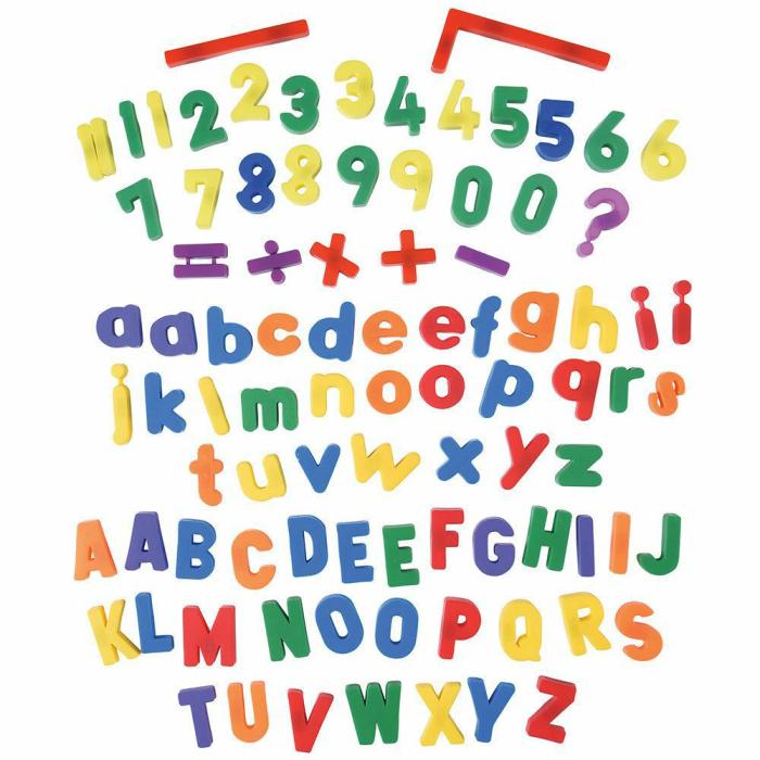 Manipulatives |   Set Of Magnetic Letters & Numbers For Magnetic Lap Boards