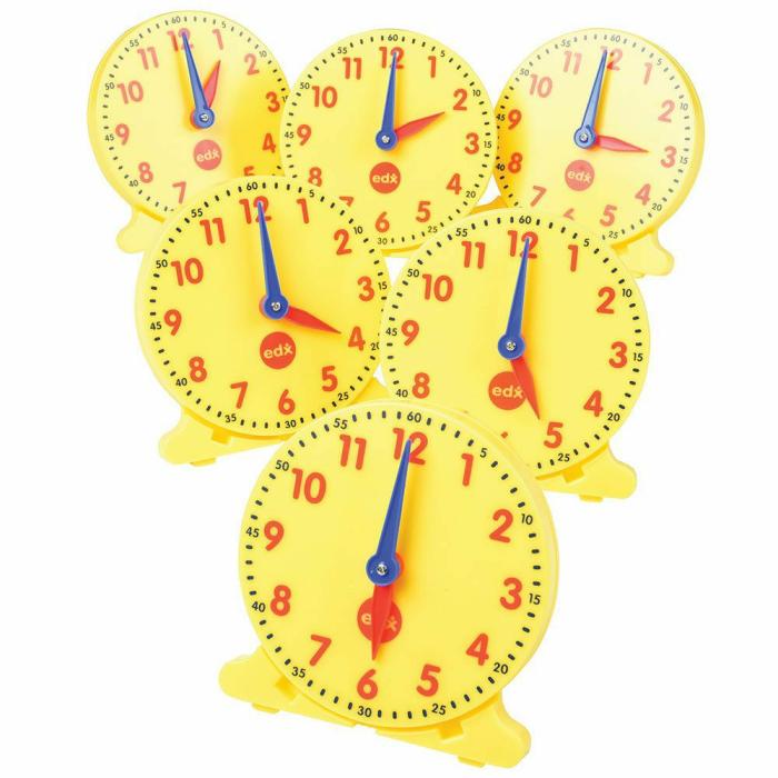 Measurement And Geometry |   Geared Student Clock / Set Of 6