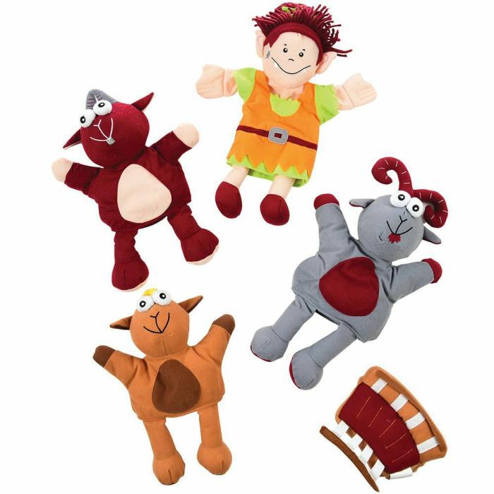 Puppets And Prop Sets |   3 Billy Goats Gruff Puppets