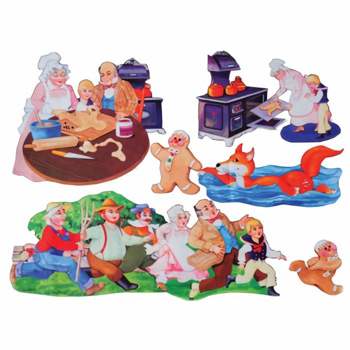 Puppets And Prop Sets |   Deluxe Flannel Board Set/Gingerbread Boy