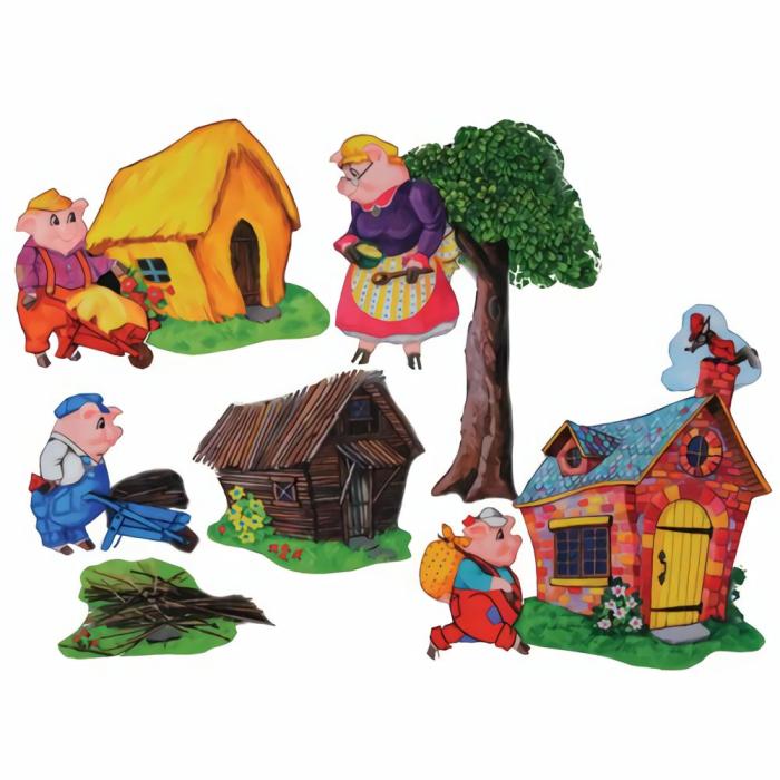 Puppets And Prop Sets |   Deluxe Flannel Board Set/Three Little Pigs