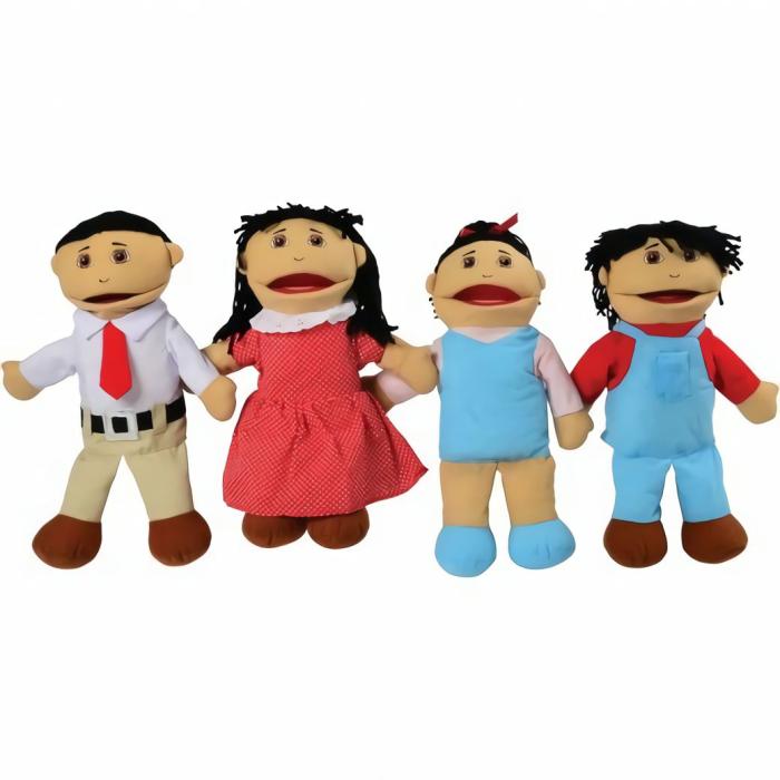 Puppets And Prop Sets |   "Full Bodied" Open Mouth Puppets – Asian Family