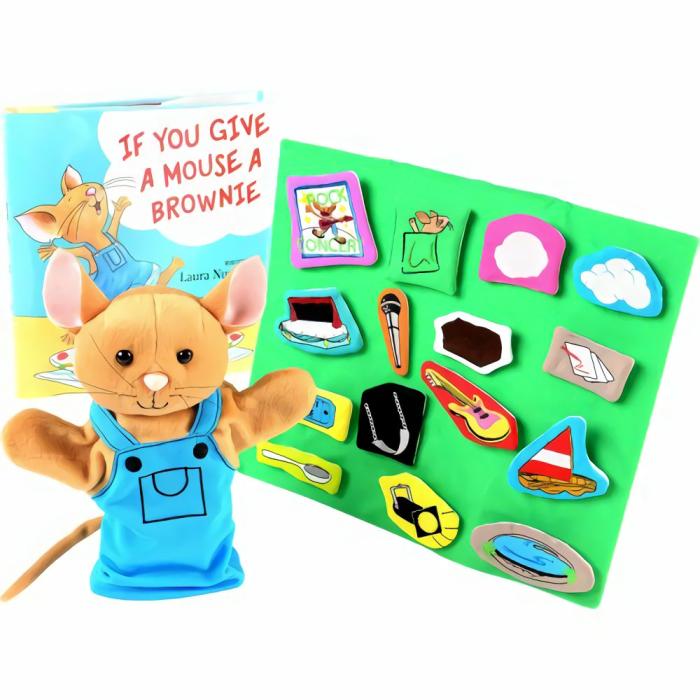 Puppets And Prop Sets |   If You Give A Mouse A Brownie Puppet Set W/ Book*