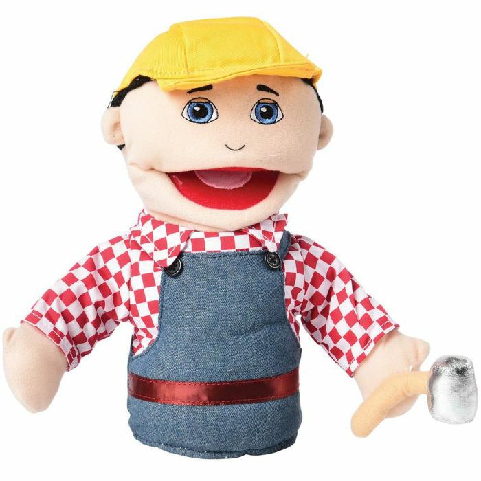 Puppets And Prop Sets |   Multi-Ethnic Career Puppet – Construction Worker