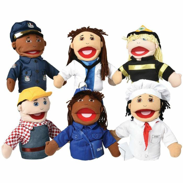 Puppets And Prop Sets |   Multi-Ethnic Career Puppet Set