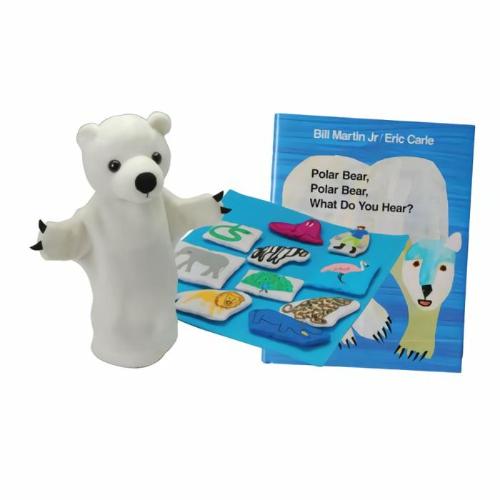 Puppets And Prop Sets |   Polar Bear Puppetry Set & Book*