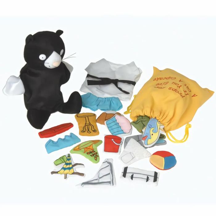 Puppets And Prop Sets |   Puppet And Props For If You Give A Cat A Cupcake Book*