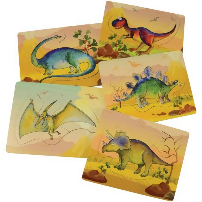 Puzzles |   Dinosaur Friends Puzzles / Set Of 5