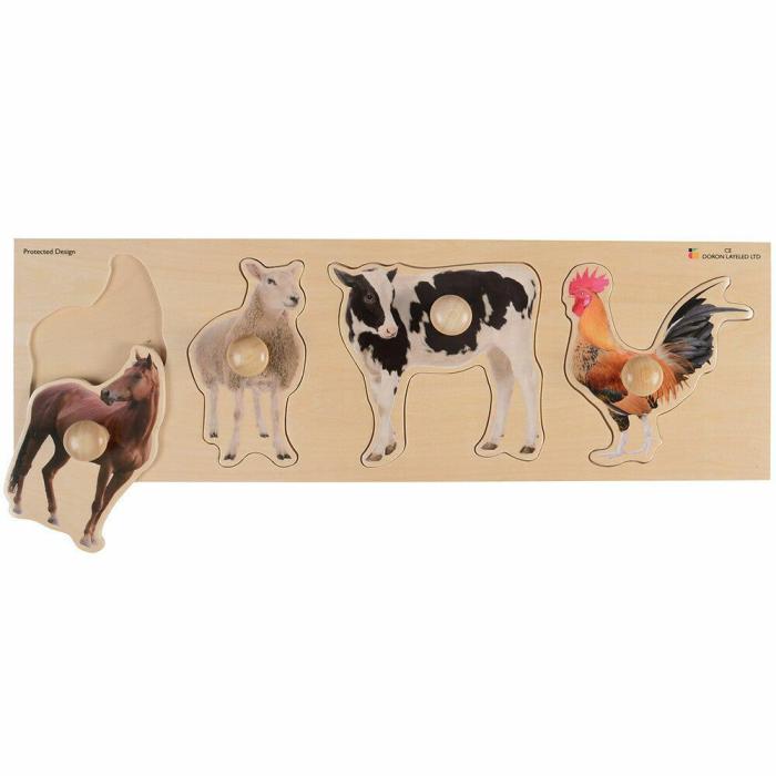 Puzzles |   Extra Wide Knobbed Puzzle – Farm Animals