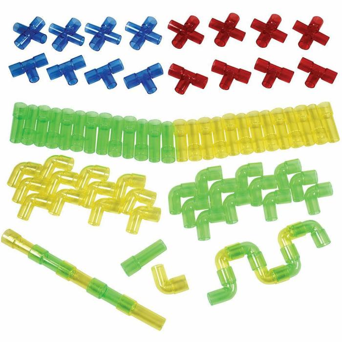 Sensory And Water Accessories |   Constructive Playthingsⓡ Translucent Pipe Builders – 80 Pc