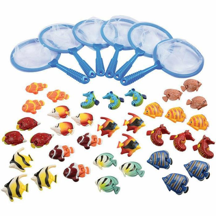 Sensory And Water Accessories |   School Of Fish And Nets Water Play Set