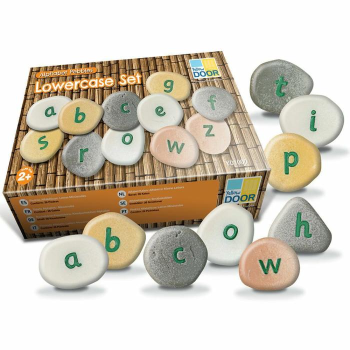 Sensory And Water Accessories |   Tactile Lowercase Alphabet Pebbles