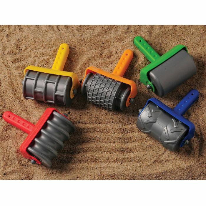 Sensory And Water Accessories |   Textured Sand Rollers With 5 Different Patterns