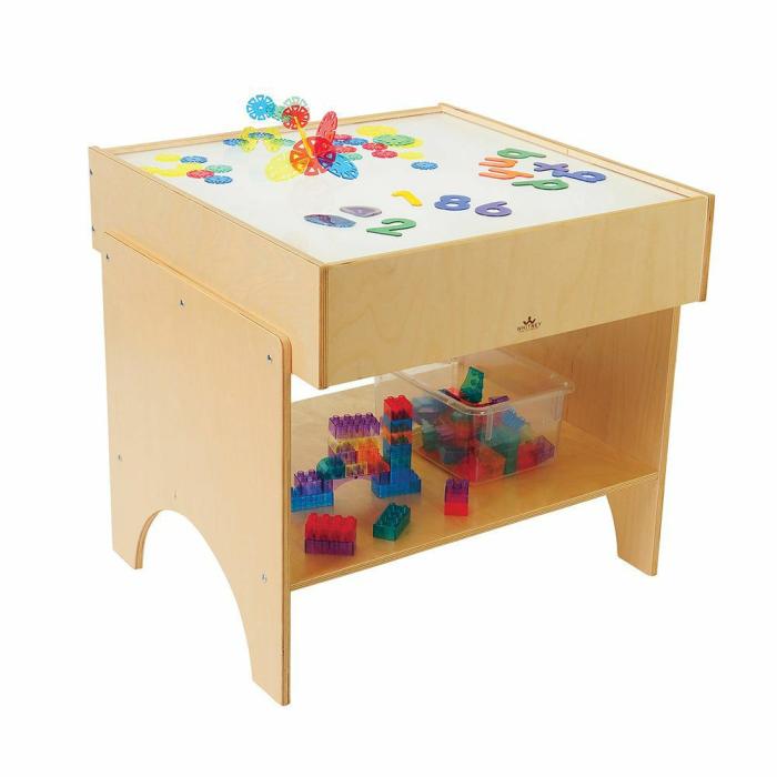 Shapes And Colors |   Child-Size Led Light Table With Storage