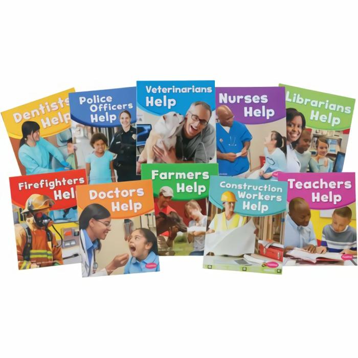 Social & Emotional |   Pebble Books Our Community Helpers Book Set, Softcover – 10 Pc