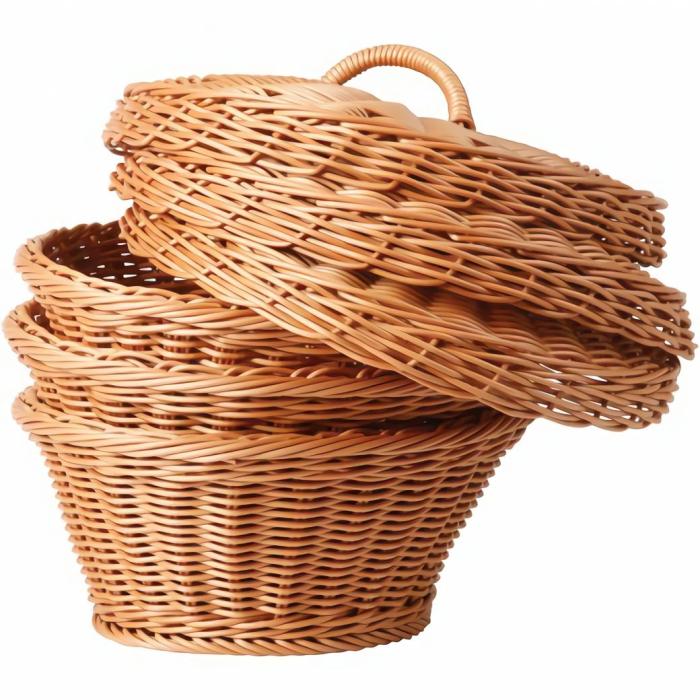 Sorting And Stacking |   Round Baskets With Lids