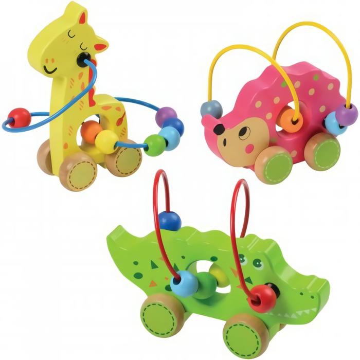 Fine Motor |   Push Along Animal Bead Maze Set