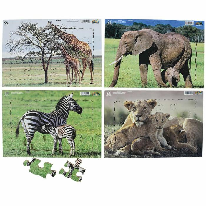 Puzzles |   Real Life Mother & Animal Puzzles – Wild Animals