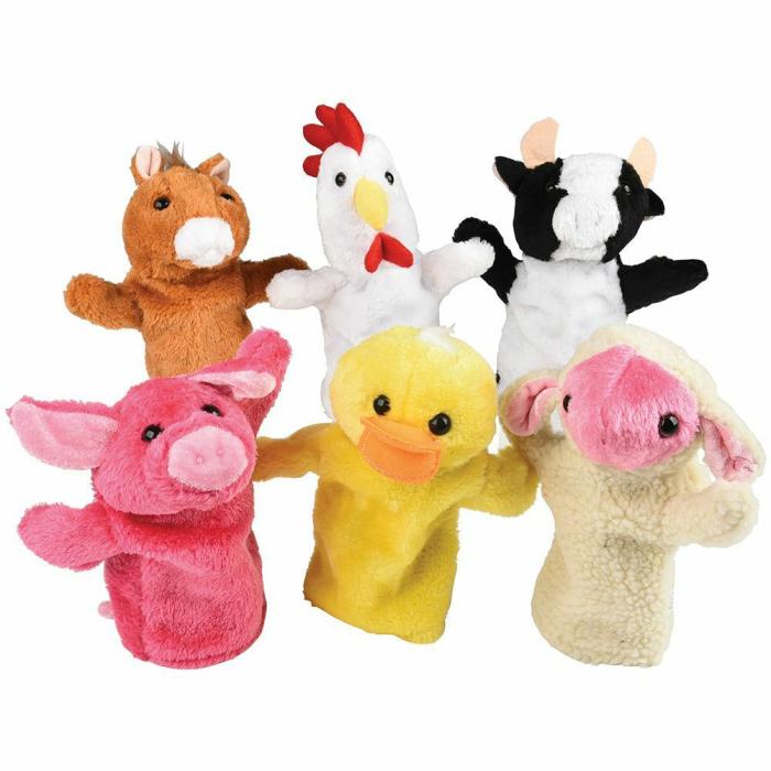 Puppets And Prop Sets |   Farm Animal Plush Puppets