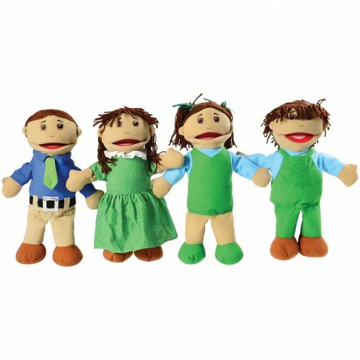 Puppets And Prop Sets |   Full Bodied Open Mouth Puppets – Hispanic Family