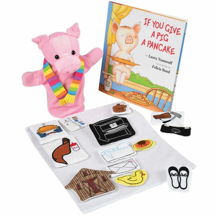 Puppets And Prop Sets |   If You Give A Pig A Pancake Puppet, Props And Book Set*