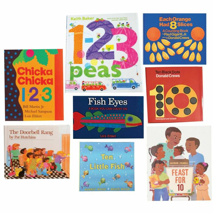 Literacy |   Storybooks With Math Concepts – Set Of 8 Hardcover Books